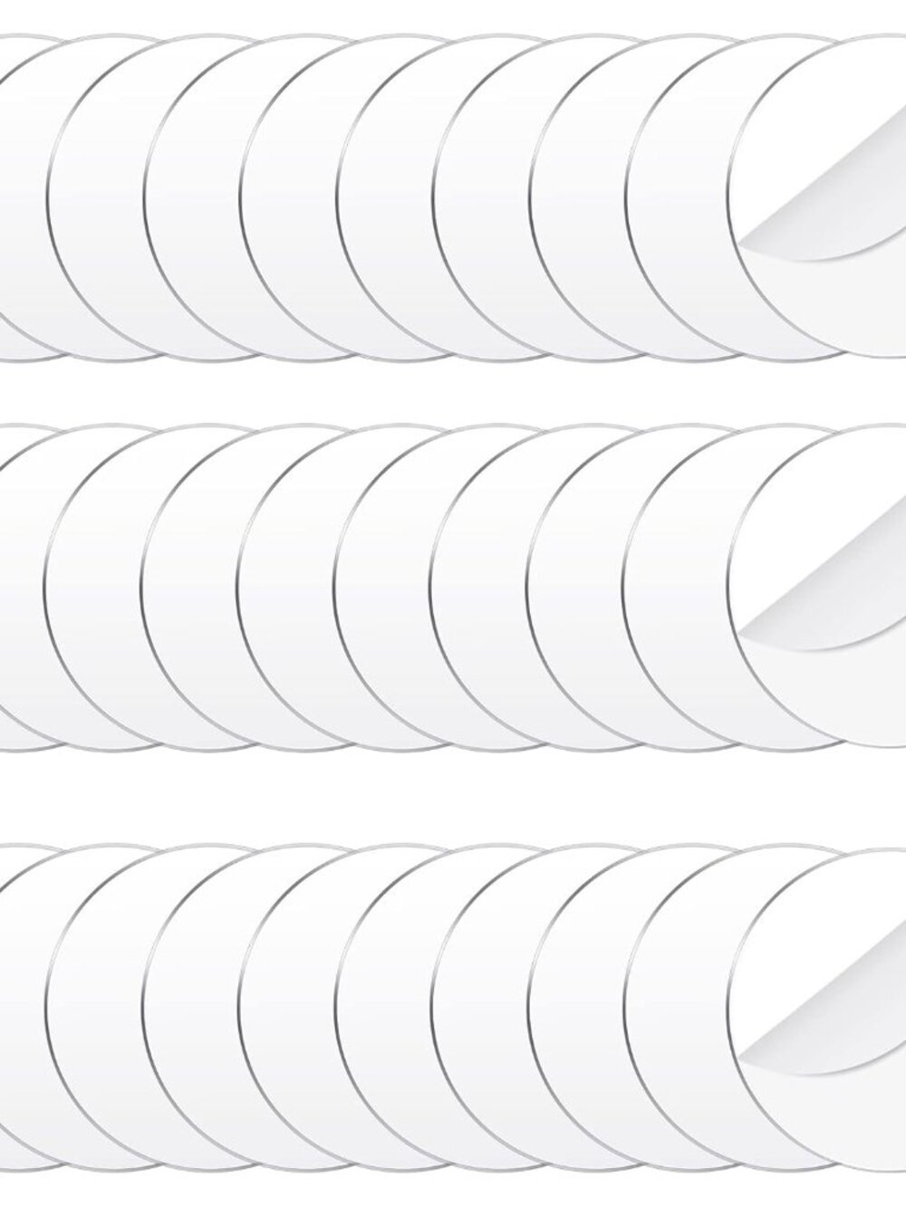 30 Pcs 2.5 Inch Circle Disc Clear Round Blanks for Crafts
